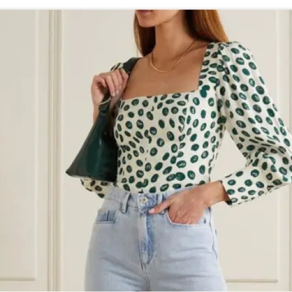 EUC Reformation Calla Dot Blouse size 12